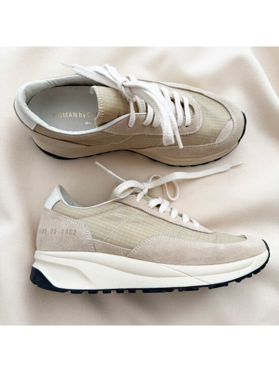 Common Projects Shoes - Common Projects Track 80 Sneaker in Tan, size 35